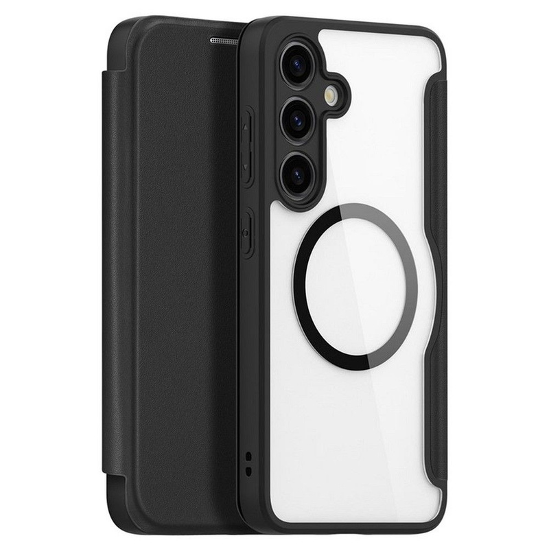 Etui Dux Ducis Skin X Pro do Samsung S24+ z magnetycznym ringiem i klapką - czarne