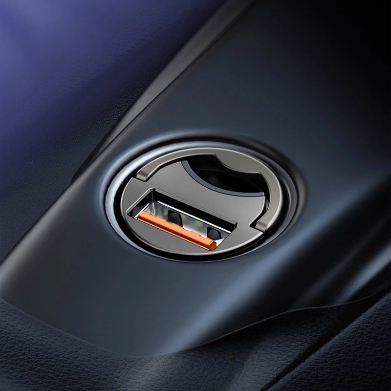 Baseus Tiny Star PPS mini inteligentna ładowarka samochodowa USB 30W Quick Charge 3.0 szary (VCHX-A0G)