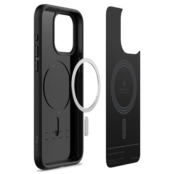 Schutzhülle APPLE IPHONE 15 PRO Caselogy Parallax Mag MagSafe Matte schwarz