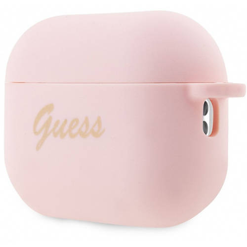 Guess GUAP2LSCHSP AirPods Pro 2 cover różowy/pink Silicone Charm Heart Collection