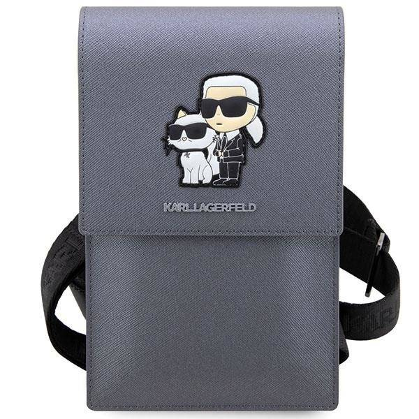Karl Lagerfeld Handbag KLWBSAKCPMG silver/silver Saffiano Karl &amp; Choupette