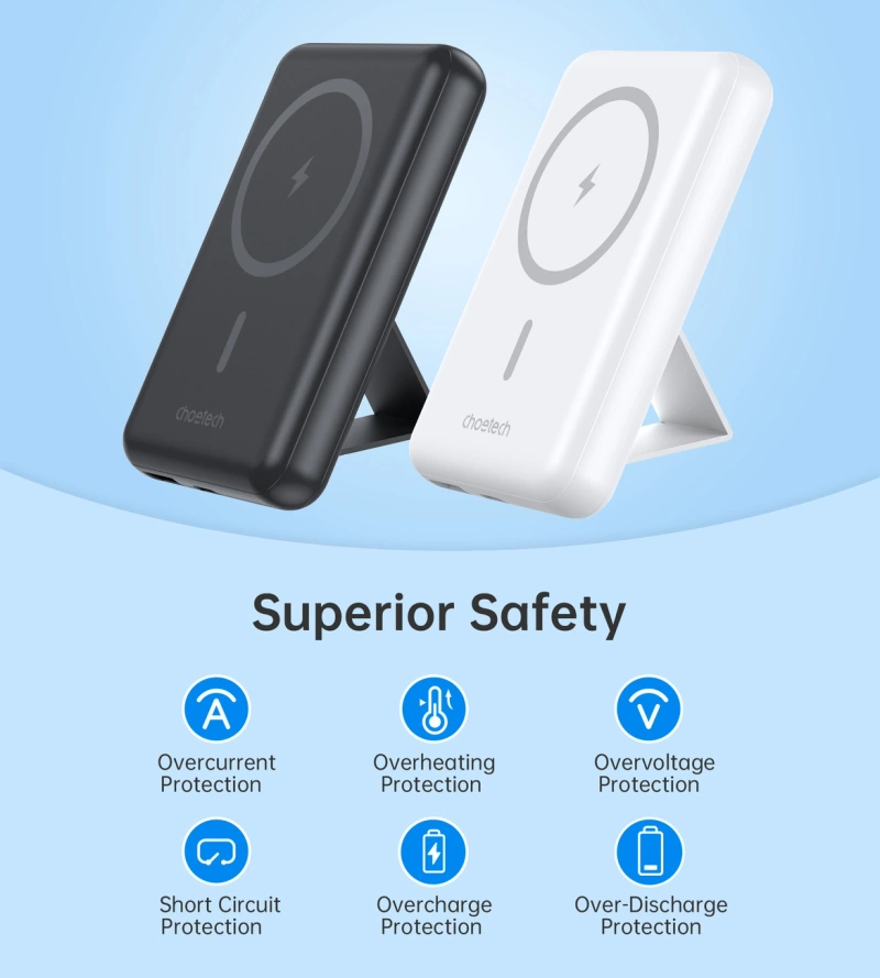 Choetech B663 wireless MagSafe 10000mAh powerbank - black