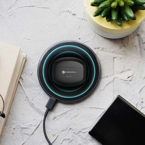 FORCELL F-AUDIO słuchawki bezprzewodowe / bluetooth stereo TWS CLEAR Sound czarne