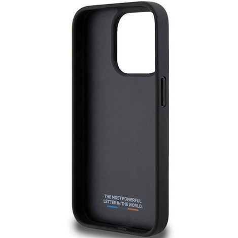 BMW Perforierte Tricolor Line Hülle für iPhone 15 Pro Max – Schwarz