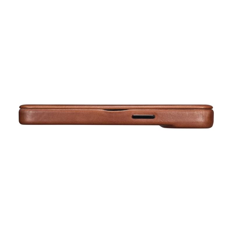 iCarer CE Oil Wax Premium Leather Folio Case iPhone 14 Plus magnetische Klapphülle MagSafe braun (AKI14220707-BN)
