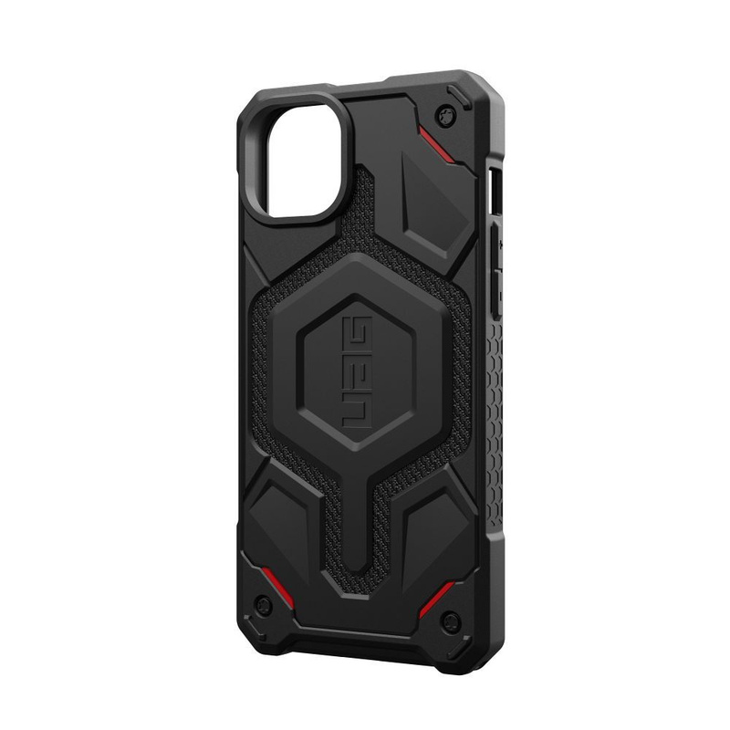 UAG Monarch Pro - Schutzhülle für iPhone 15 Plus, kompatibel mit MagSafe (Kevlar schwarz)