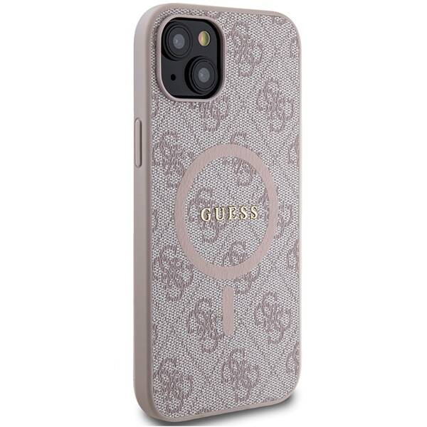 Oryginalne Etui GUESS Hardcase GUHMP14SG4GFRP do iPhone 14 (Kompatybilny z Magsafe / 4G Ring classic logo / różowy)