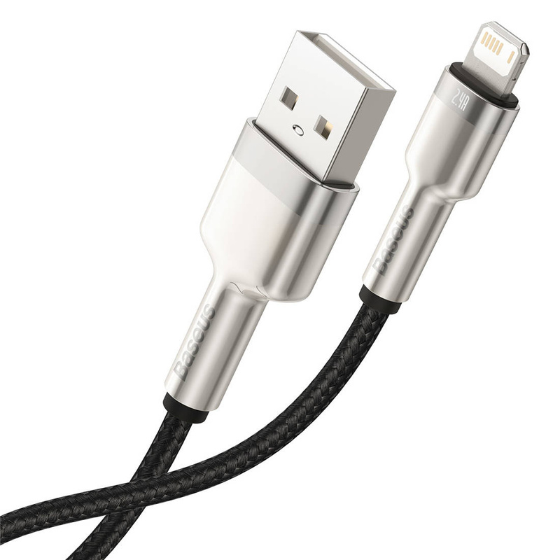 Baseus Cafule Series Metal Data Cable USB to IP 2.4A 0.25m Black