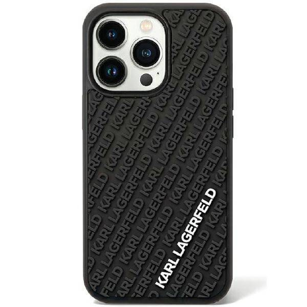Karl Lagerfeld KLHCN613DMKRLK iPhone 11 / Xr 6,1" schwarz/schwarzes Hardcase 3D Rubber Multi Logo