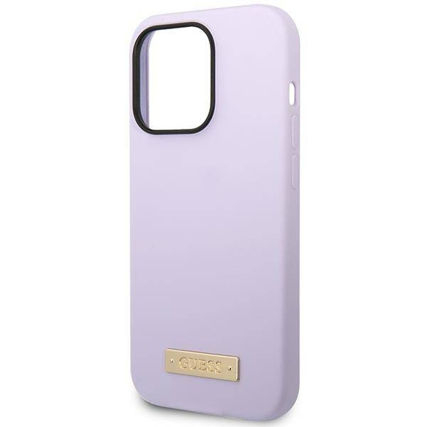 Guess GUHMP14LSBPLU iPhone 14 Pro 6,1" lila/lila Hartschale Silikon-Logoplatte MagSafe