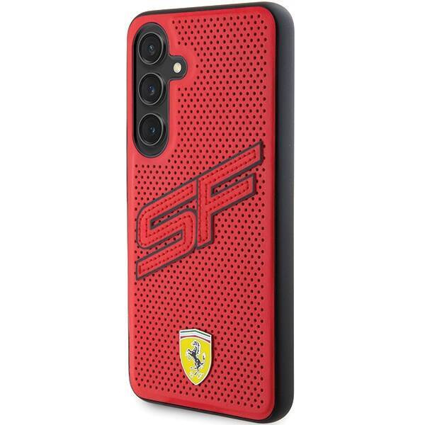 Oryginalne Etui FERRARI hardcase Big SF Perforated FEHCS24SPINR do Samsung Galaxy  S24 Czerwony