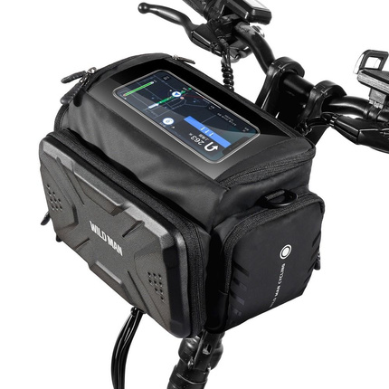 Uchwyt rowerowy / torba z pokrowcem na kierownice na zamek WILDMAN GS6 4L 4" - 7"