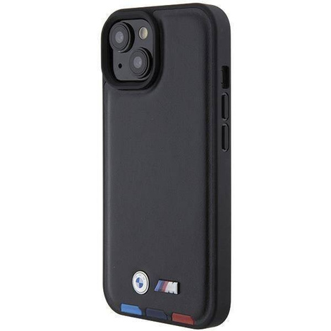 BMW BMHCP15S22PTDK iPhone 15 6.1&quot; black/black Leather Stamp Tricolor