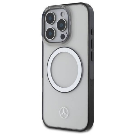 Original Case IPHONE 16 PRO MAX Mercedes Hardcase Printed Logo MagSafe (MEHMP16X23HUOKC) transparent