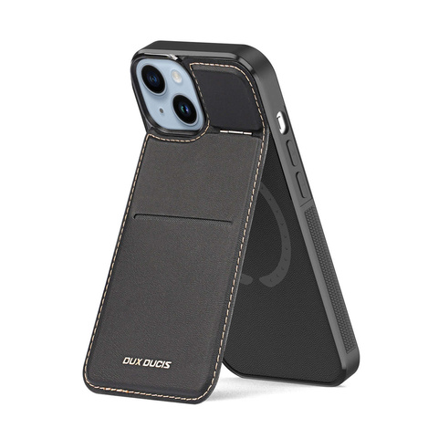 3 in 1 Case for iPhone 14 Plus with MagSafe Wallet RFID Blocking Stand Dux Ducis Rafi Mag - Black