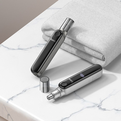 HOCO trymer do nosa z wyświetlaczem HP33 szary