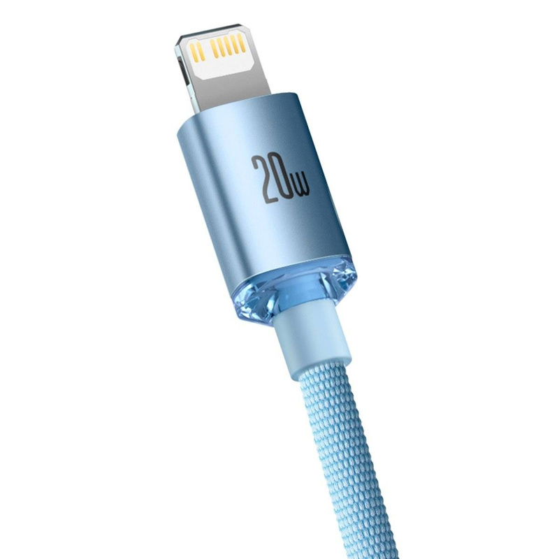 Baseus Crystal Shine Series USB Type C cable - Lightning Fast Charging Power Delivery 20W 1.2m blue (CAJY001303)