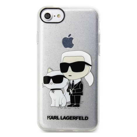 Karl Lagerfeld nakładka do iPhone 7 / 8 / SE KLHCI8HNKCTGT transparentne hardcase IML Glitter NFT Karl&Choupette