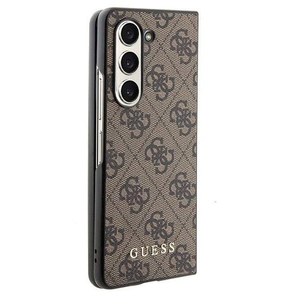 Original Handyhülle SAMSUNG GALAXY Z FOLD 5 Guess Hardcase 4G Charms Collection (GUHCZFD5GF4GBR) braun