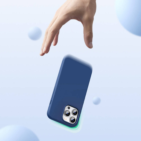 Ugreen Protective Silicone Case Soft Flexible Rubber Cover for iPhone 13 Pro Max blue