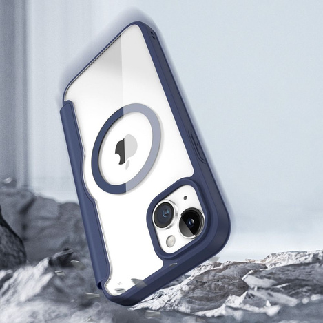 Dux Ducis Skin X Pro Magnetic Flip MagSafe Case iPhone 15 Plus - Blue