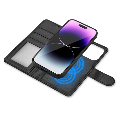 Schutzhülle APPLE IPHONE 15 Tech-Protect Wallet MagSafe schwarz