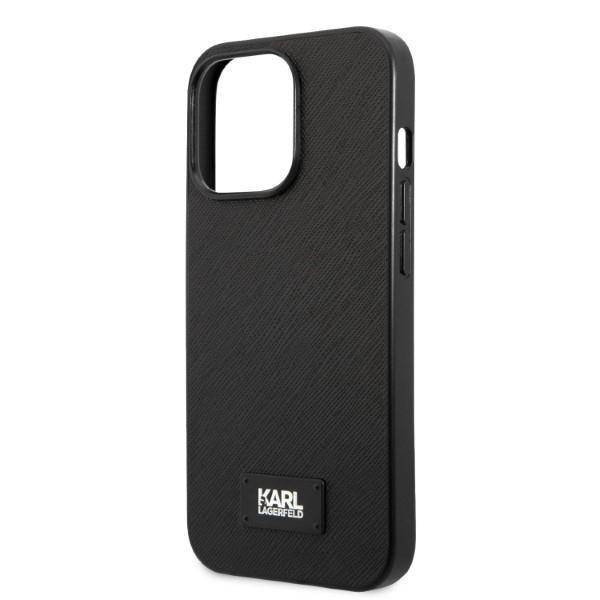 Oryginalne Etui IPHONE 13 PRO MAX Karl Lagerfeld Hardcase Saffiano Plaque czarne
