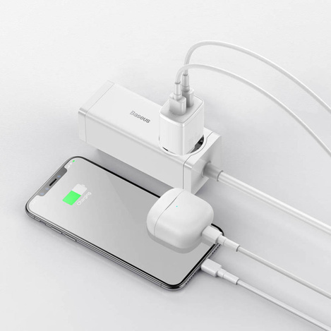 Baseus  Compact  Charger 2U 10.5W EU White