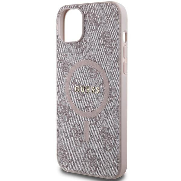 Oryginalne Etui GUESS Hardcase GUHMP14SG4GFRP do iPhone 14 (Kompatybilny z Magsafe / 4G Ring classic logo / różowy)