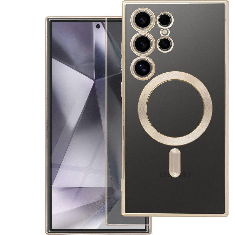 Futerał Electro Mag Cover kompatybilny z MagSafe do SAMSUNG S24 ULTRA złoty