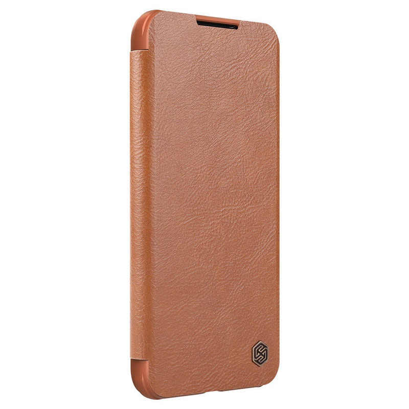 Nillkin Qin Leather Pro Case Case for Samsung Galaxy S22 + (S22 Plus) Camera Protector Holster Cover Flip Cover Brown