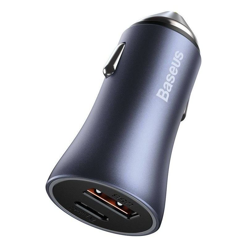 Baseus Golden Contactor Pro Dual Quick Charger Car Charger U+C 40W Dark Gray