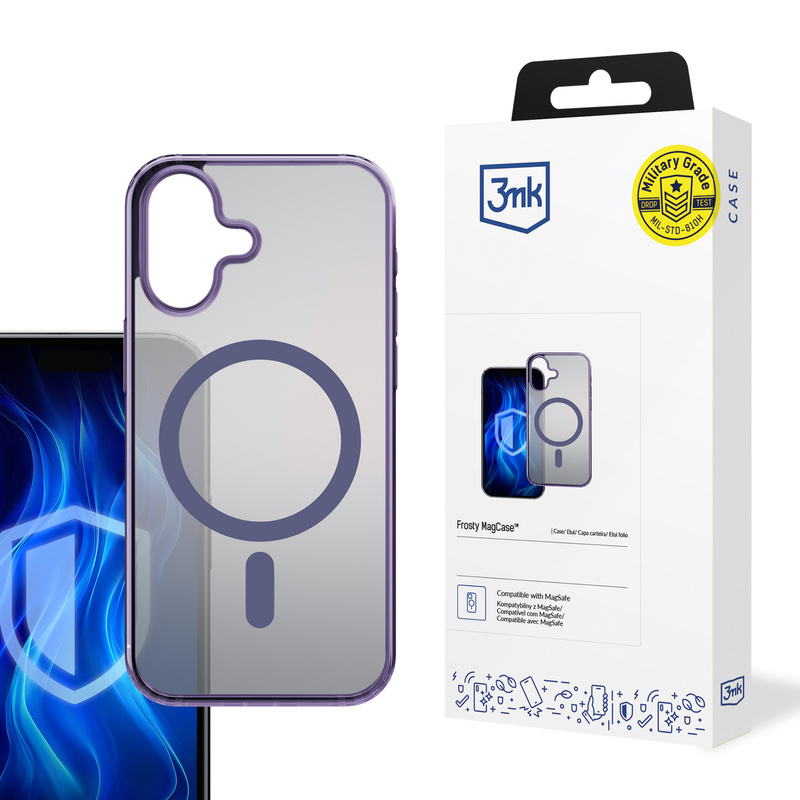 3MK Frosty MagCase iPhone 16 Plus fioletowy/purple