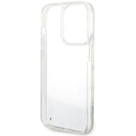 Guess GUHCP14XLCSGSGH iPhone 14 Pro Max 6,7" weiß/weißes Hardcase Liquid Glitter Marble