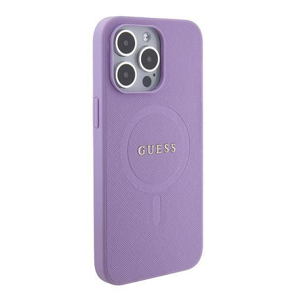 Guess GUHMP15XPSAHMCU iPhone 15 Pro Max 6,7&quot; lila/lila Hardcase Saffiano MagSafe
