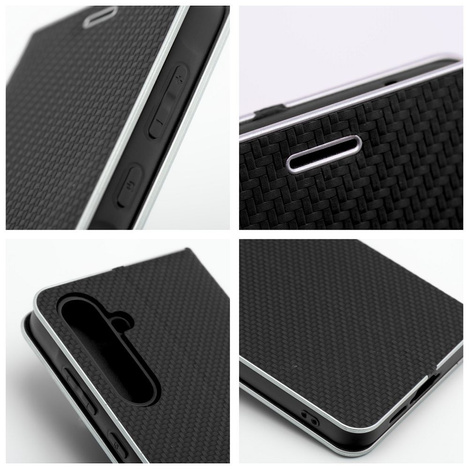 Kabura LUNA Book Carbon do SAMSUNG A10 czarny