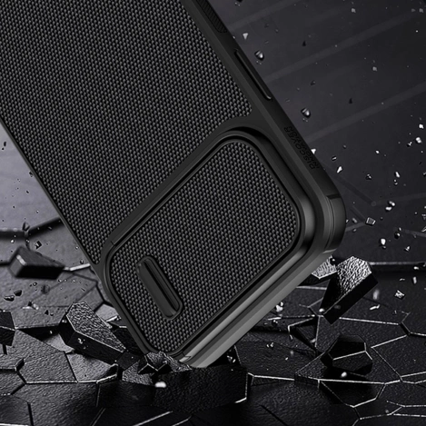 Nillkin Textured S Case for iPhone 14 Plus, armored cover with camera cover, blue