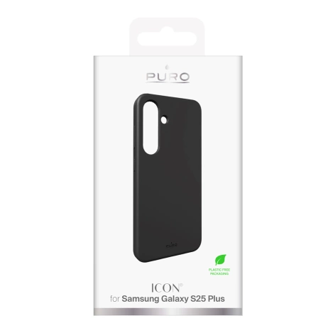 Puro Icon Silicone Case for Samsung Galaxy S25+ - Black