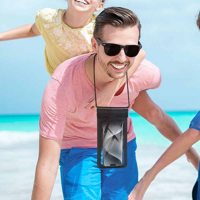 Wodoodporne etui na telefon Hoco IP68 240 x 120 x 15 mm HX53 czarne