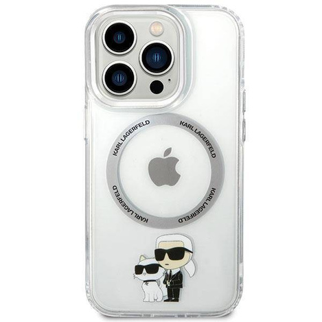 Karl Lagerfeld KLHMP13LHNKCIT iPhone 13 Pro 6,1&quot; Hardcase transparent Ikonisches Karl&amp;Choupette Magsafe