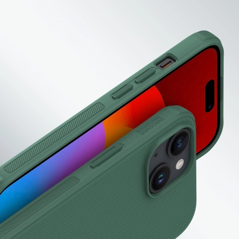 Nillkin Super Frosted Shield Pro verstärkte Hülle für iPhone 15 Pro – blau