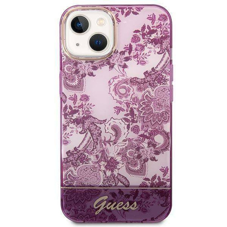 Guess Porcelain Collection - Etui iPhone 14 Plus (fuksja)