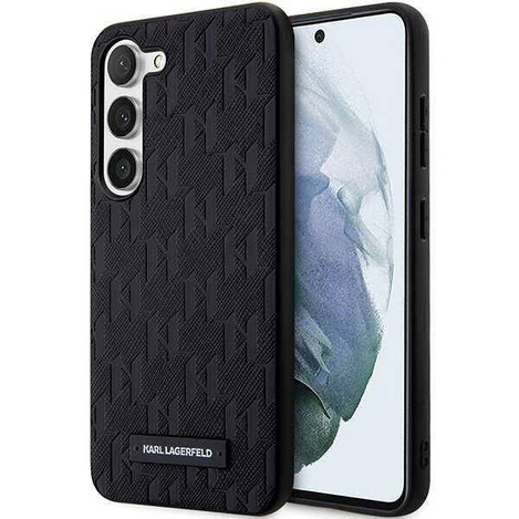 Oryginalne Etui KARL LAGERFELD hardcase Saffiano Mono Metal Logo KLHCS24SSAKLHPK do Samsung Galaxy S24 czarny