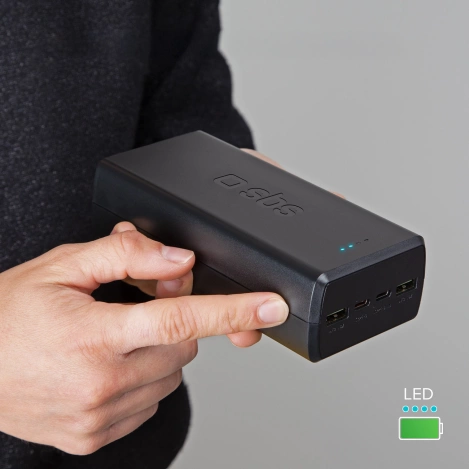 Powerbank SBS TTBB30000PD20K 30000 mAh 2 x USB-C 2 x USB-A - Schwarz