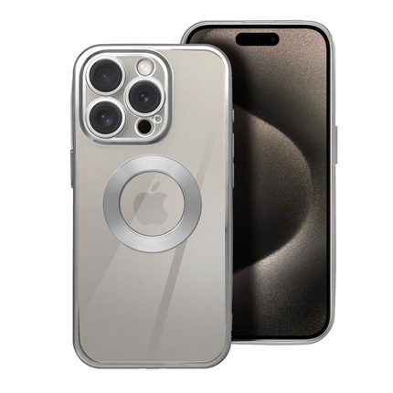 Futerał GLAM do IPHONE 15 Pro srebrny