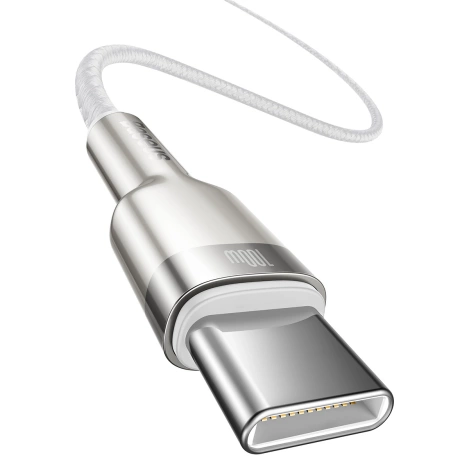 Baseus Cafule Series Metal Data Cable Type-C to Type-C 100W 1m White