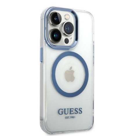 Guess Metal Outline Magsafe - Etui iPhone 14 Pro (przezroczysty)