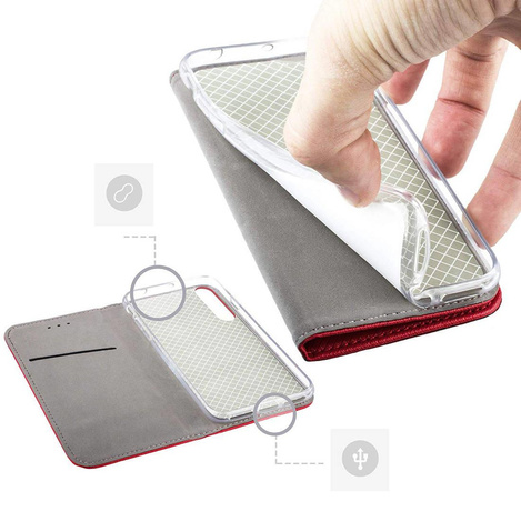 Kabura Smart Case book do SAMSUNG A15 4G / A15 5G czerwony