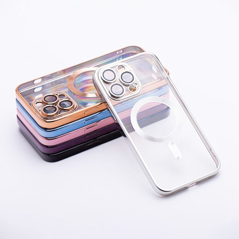 Futerał ELECTRO MAG COVER kompatybilny z MagSafe do IPHONE 16 Plus srebrny