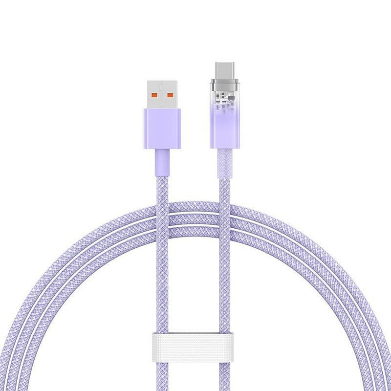 BASEUS kabel USB A do Typ C PD 100W Explorer CATS010405 1 m fioletowy